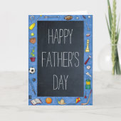 Hobby Chalkboard Vatertag Card Karte (Vorderseite)