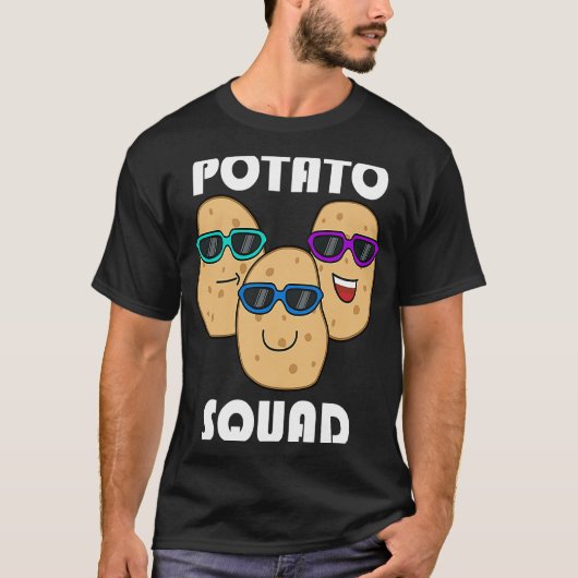 Hobby Chef Potatoe Squad Ironic Saying Vegetables T-Shirt (Vorderseite)