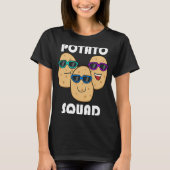 Hobby Chef Potatoe Squad Ironic Saying Vegetables T-Shirt (Vorderseite)