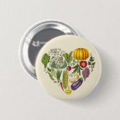 Hobby Garden Gemüsegarten Gemüseanbau Herz Button (Vorne & Hinten)