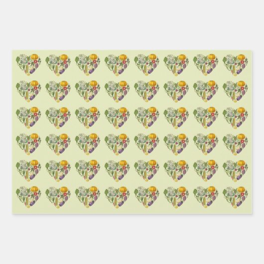 Hobby Garden Gemüsegarten Gemüseanbau Herz Geschenkpapier Set (Vorderseite 3)