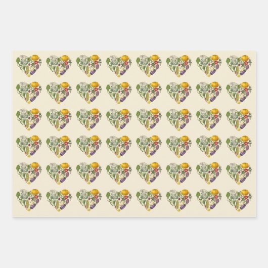 Hobby Garden Gemüsegarten Gemüseanbau Herz Geschenkpapier Set (Vorderseite 2)