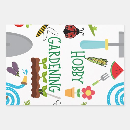 Hobby Gartenarbeit: Garten im Garten Geschenkpapier Set (Vorderseite 2)