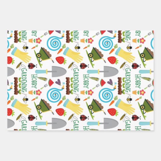 Hobby Gartenarbeit: Garten im Garten Geschenkpapier Set (Vorderseite)