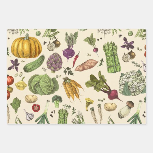 Hobby Gemüsegarten Geschenkpapier Set (Vorderseite)