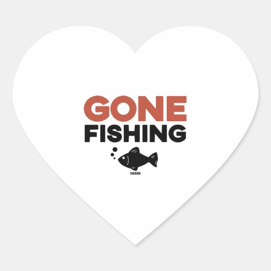 Hobby-Geschenk für die Fischerei Herz-Aufkleber (Vorderseite)