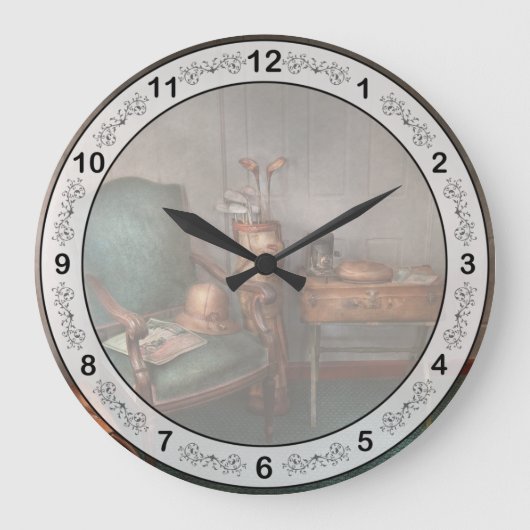 Hobby - Golf - Fotografie - Wahrnehmungen des Glüc Große Wanduhr (Vorderseite)