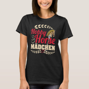 Hobby Horsing Pferd Reitsport Equine Mädchen  T-Shirt