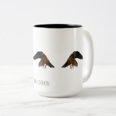 Hobby Huhn Two-Tone Kaffeetasse (VorderseiteRechts)