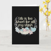 Hobby Knitting Yarn Wool Stash Karte (Gelbe Blume)