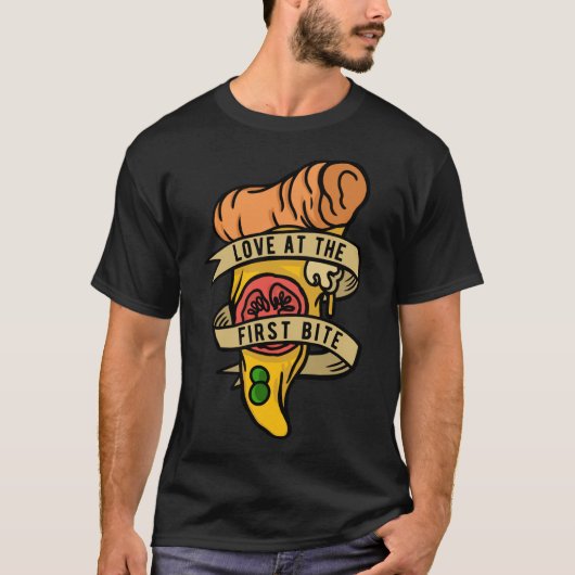 Hobby Pizza Maker Liebe am ersten Biss T-Shirt (Vorderseite)