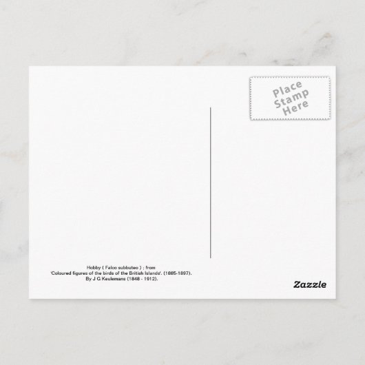 Hobby Postkarte (Rückseite)