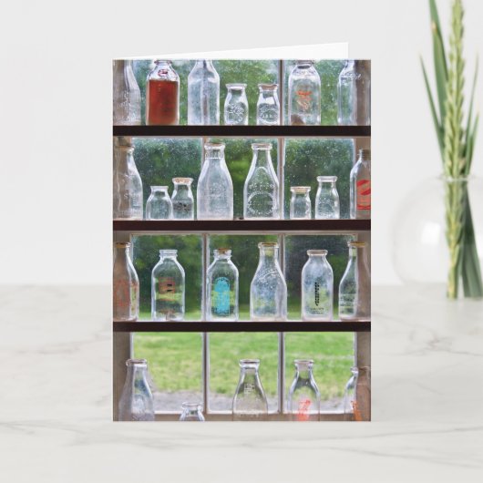 Hobby - Sammler - Milchflaschen Feiertagskarte (Vorderseite)