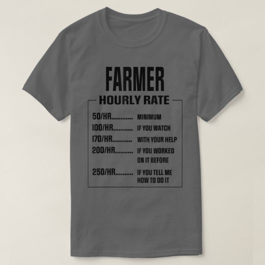 Hobby Sprichwort Bauer T-Shirt (Design vorne)
