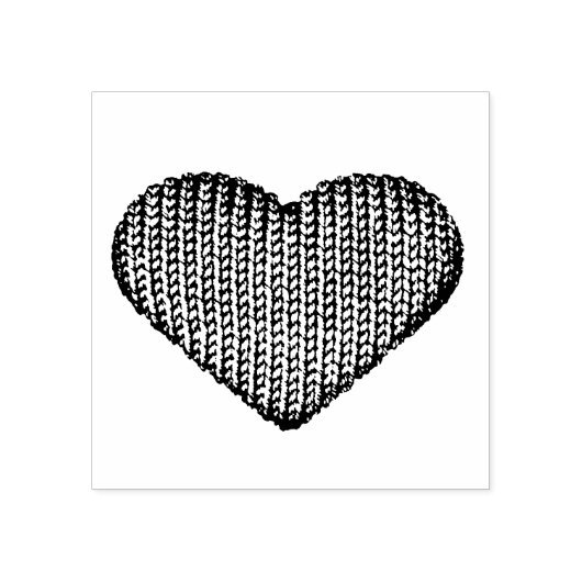 Hobby Strick Heart Gummistempel (Prägung)