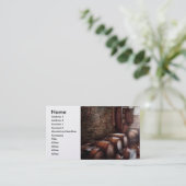 Hobby - Wein - der Weinkeller Visitenkarte (Stehend Vorderseite)