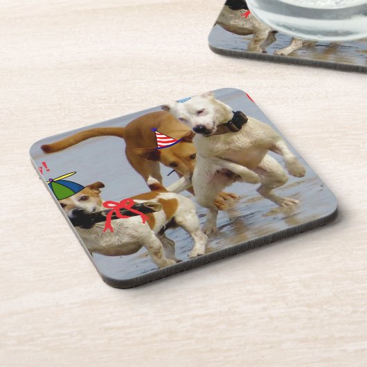 Hobbyhunde Getränkeuntersetzer (Linke Seite)