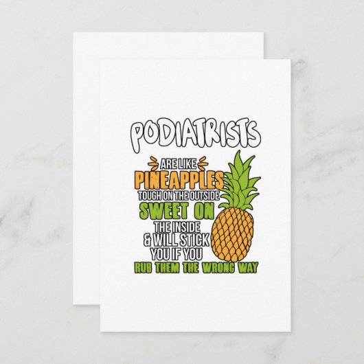 Hobbyhure sind wie Ananas. Dankeskarte (Vorne/Hinten)