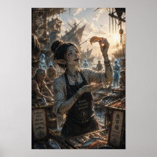 Hobbys / Sushi-Koch / Japans Fischmarkt Poster (Vorne)
