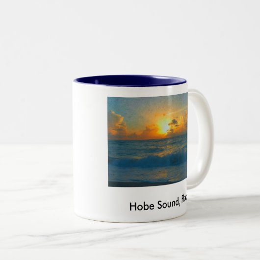 Hobe solide Strand-Tasse Zweifarbige Tasse (VorderseiteRechts)