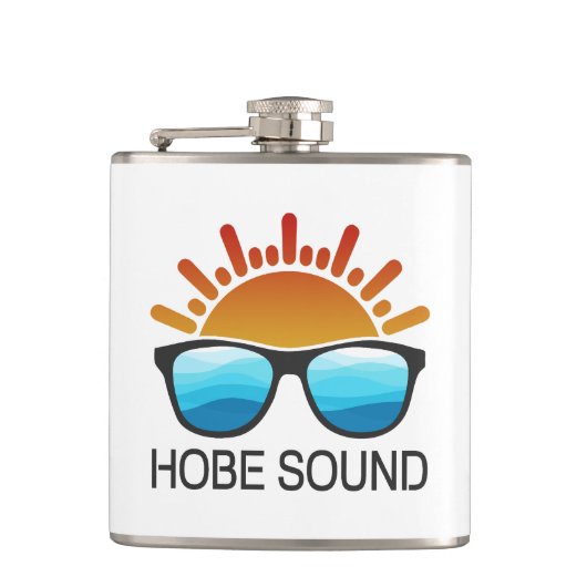 Hobe Sound Florida Sonnenbrille Flachmann (Vorderseite)
