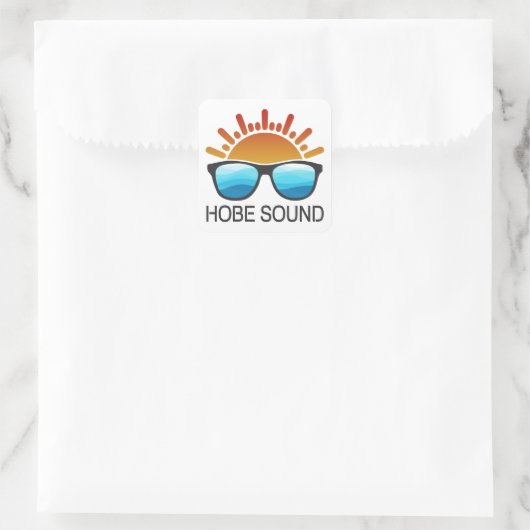 Hobe Sound Florida Sonnenbrille Quadratischer Aufkleber (Tasche)