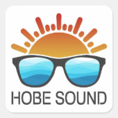 Hobe Sound Florida Sonnenbrille Quadratischer Aufkleber (Vorderseite)