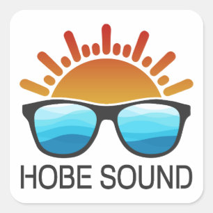 Hobe Sound Florida Sonnenbrille Quadratischer Aufkleber