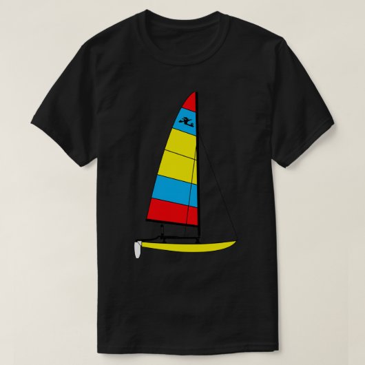 Hobie 14 Catamaran Sailboat Gelb T-Shirt (Design vorne)