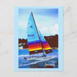 Hobie-Boot in Jersey Postkarte