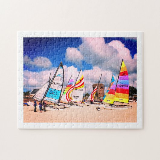 Hobie-Boote am Jersey-Strand Puzzle (Horizontal)