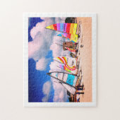 Hobie-Boote am Jersey-Strand Puzzle (Vertikal)