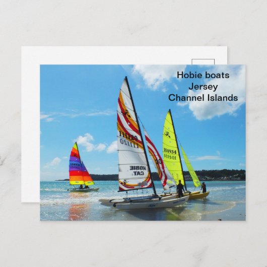 Hobie-Boote, Jersey, Kanalinseln Postkarte (Vorne/Hinten)