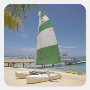 Hobie Cat, Plantation Island Resort Quadratischer Aufkleber