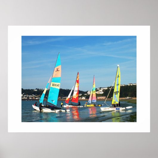 Hobie Katzen bereit segeln Poster (Vorne)