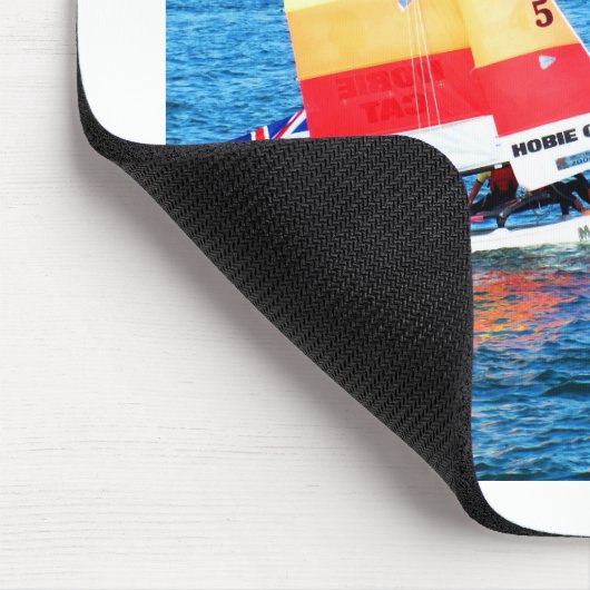 Hobie Segelboot in Jersey Mousepad (Ecke)