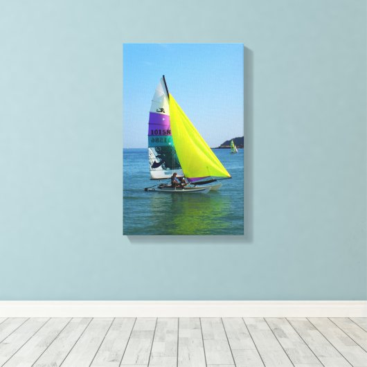 Hobie-Segelboot Leinwanddruck (Insitu (Holzboden))