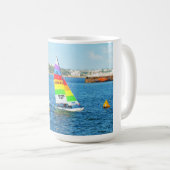 Hobie Segelboote in Jersey Kaffeetasse (VorderseiteRechts)