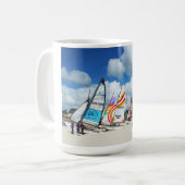 Hobies am Strand von Jersey Kaffeetasse (Vorderseite Links)