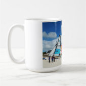 Hobies am Strand von Jersey Kaffeetasse (Links)