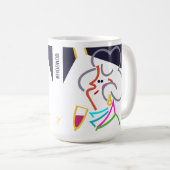Hobnob Abstrakt Moderne Kunst Illustration Tasse (VorderseiteRechts)