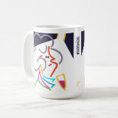 Hobnob Abstrakt Moderne Kunst Illustration Tasse (Vorderseite Links)