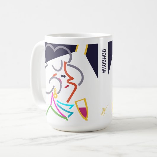 Hobnob Abstrakt Moderne Kunst Illustration Tasse (Vorderseite Links)