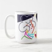 Hobnob Abstrakt Moderne Kunst Illustration Tasse (Links)