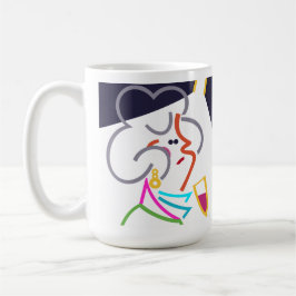 Hobnob Abstrakt Moderne Kunst Illustration Tasse