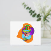 Hobo Clown Head Postkarte (Stehend Vorderseite)