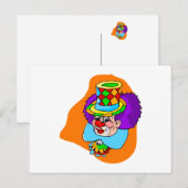 Hobo Clown Head Postkarte (Vorne/Hinten)
