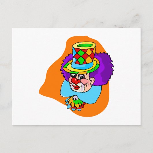 Hobo Clown Head Postkarte (Vorderseite)