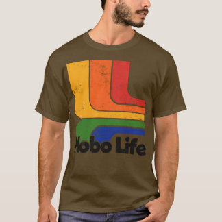 Hobo-Leben verblasster Second-Hand-Stil Retro-Desi T-Shirt