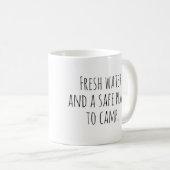 Hobo signiert "Frisches Wasser und ein sicherer Or Kaffeetasse (VorderseiteRechts)